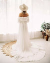 Simple Boho Wedding Dresses Flutter Bridal Gowns