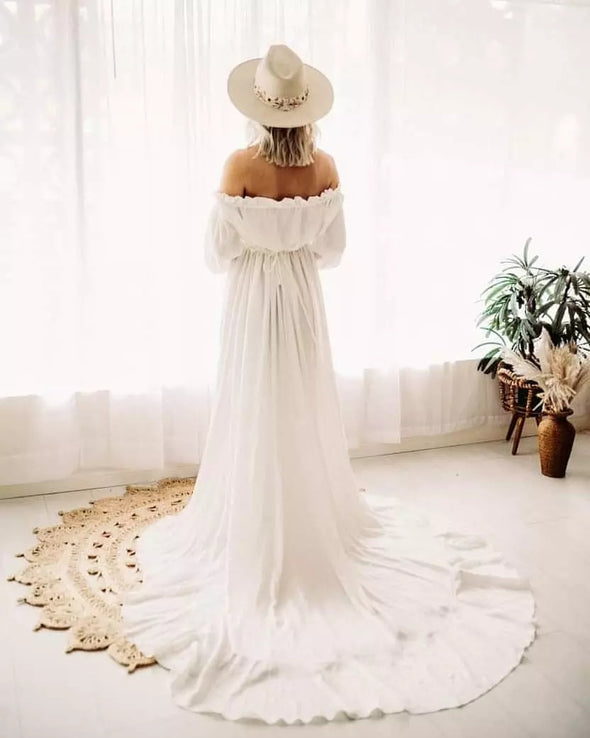 Simple Boho Wedding Dresses Flutter Bridal Gowns