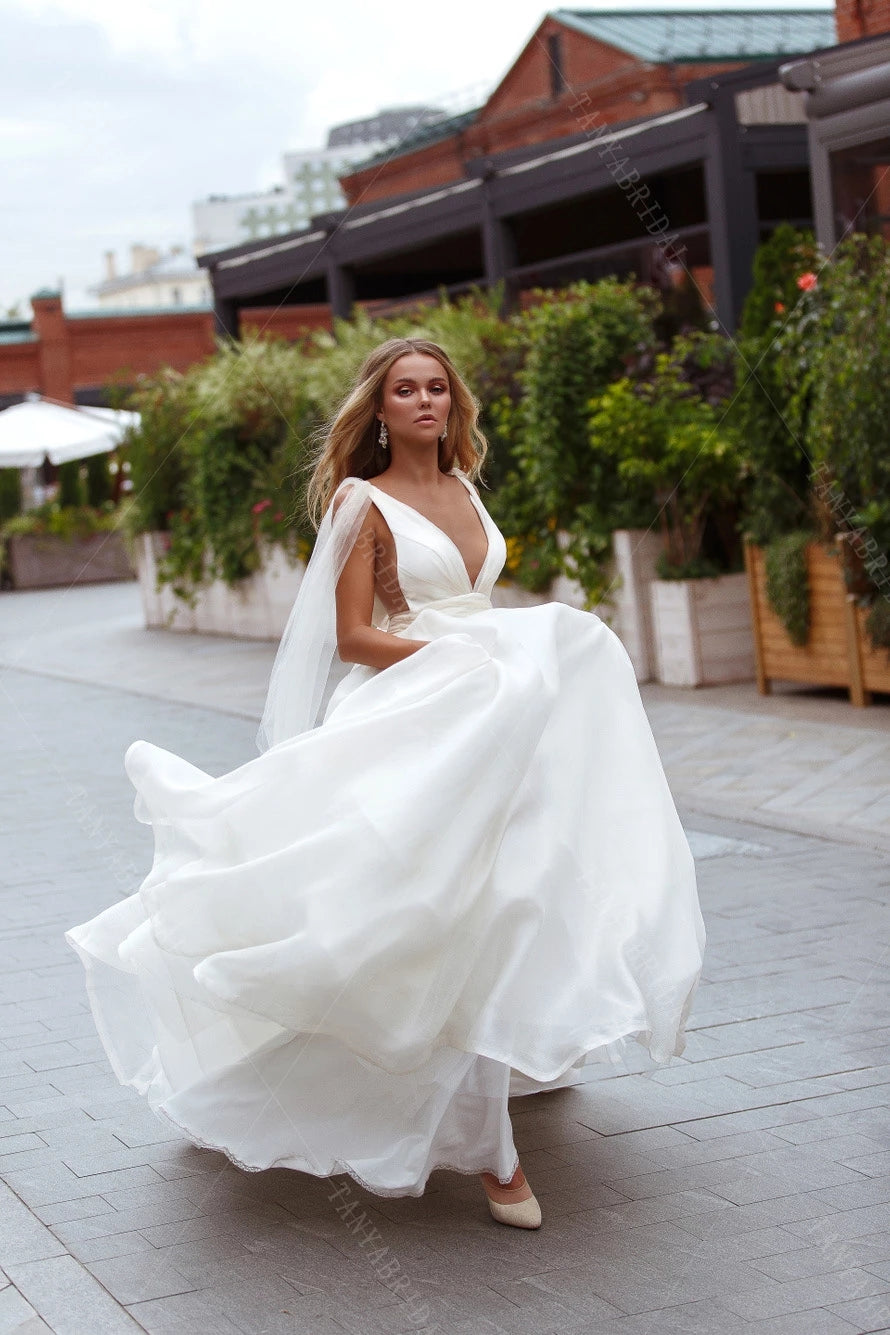 boho wrap wedding dress Flowy Boho A-Line Summer Wedding Dress Beach Wrap Vintage Country Elegant Lace Chiffon Low Back Sleeveless Bridal Gown