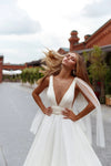 Backless Boho Bridal Gowns Elegant Noivas with Wrap Chic DW591