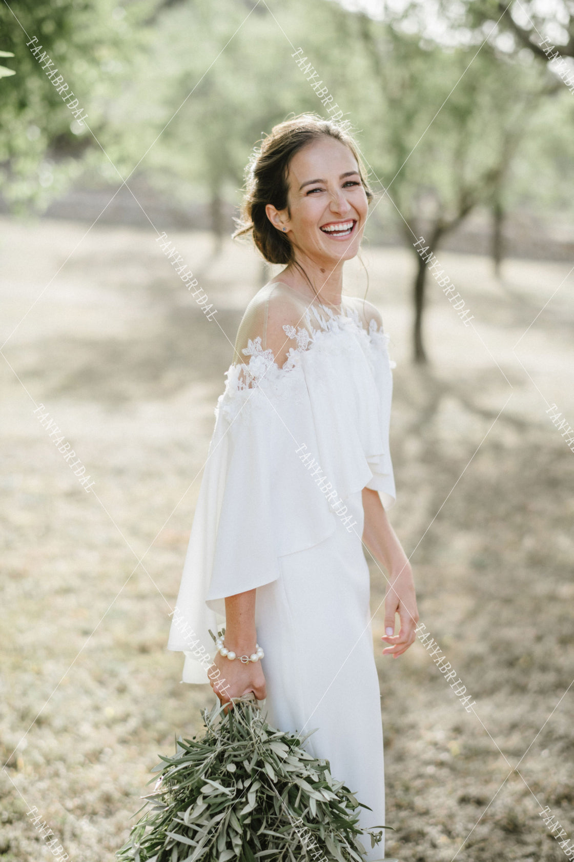 Soft Satin Mermaid Wedding Dresses with Cape Simple Elegant Bridal Gow TANYA BRIDAL Soft Satin Mermaid Wedding Dresses with Cape Simple Elegant Bridal Gow TANYA BRIDAL