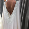 Soft Satin Wedding Cape Long Shawls With Lace Appliques Beaded Luxury Bridal Wrap DJ108