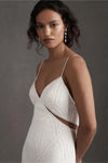 Spaghetti Lace Mermaid Wedding Dresses V-Neck Noivas ZW843