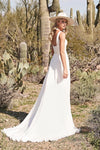 A Line Simple Elegant Boho Bridal Gowns ZW511