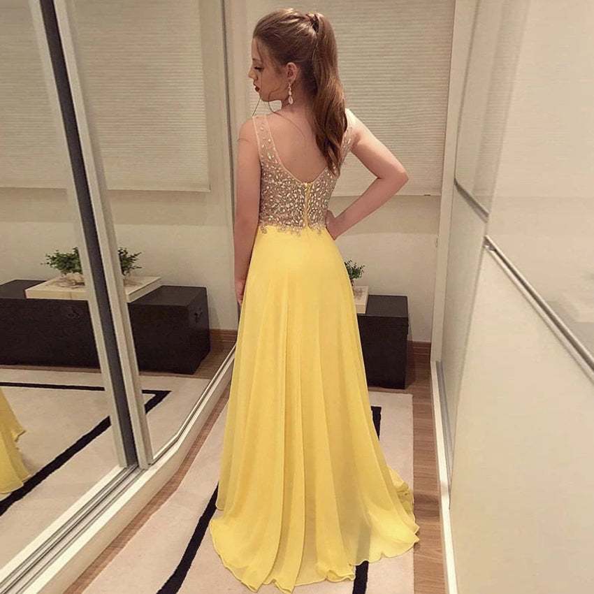 See-through Long Prom Dress Party Gowns TANYA BRIDAL See-through Long Prom Dress Party Gowns TANYA BRIDAL