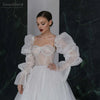 Sparkly Bling Bling Tulle Puff Full Wedding Detachable Sleeves DG043