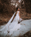 Sparkly Bling Bling Wedding Dress With Long Shawl  DW560