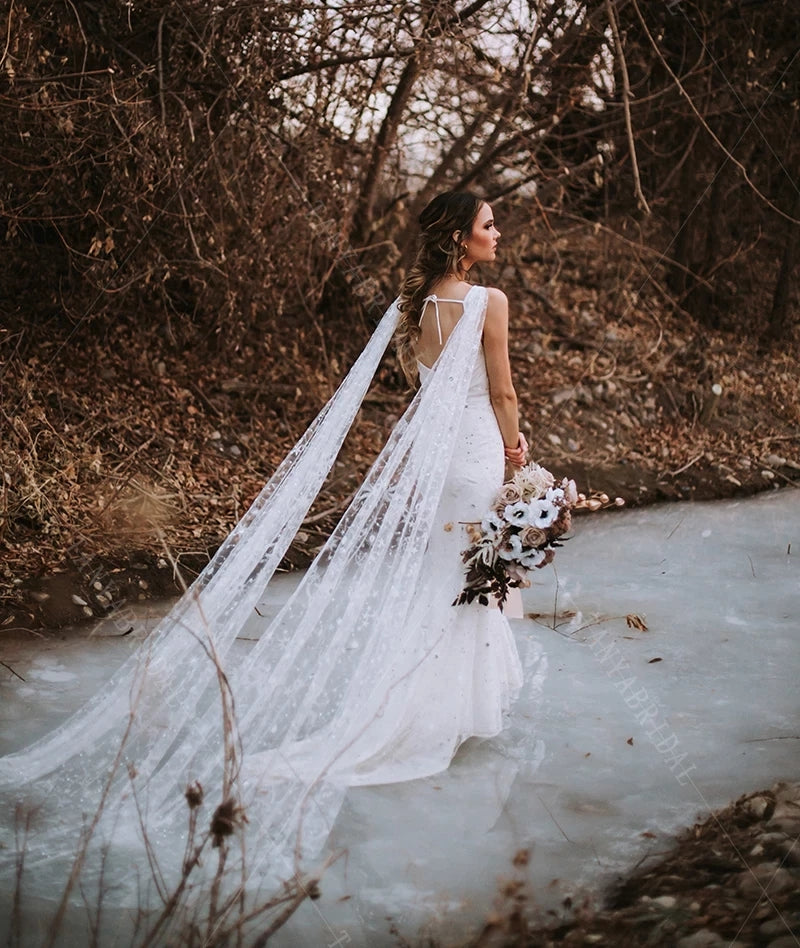 Sparkly Bling Bling Wedding Dress With Long Shawl DW560 – TANYA BRIDAL Sparkly Bling Bling Wedding Dress With Long Shawl DW560 – TANYA BRIDAL
