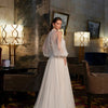 Sparkly Tulle Sleeves With Halter Lantern Detachable Wedding Sleeve DG064