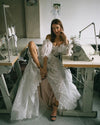 Detachable Lantern Sleeve Wedding Dress Vestido De Noivas DW612