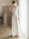 Beach Wedding Dresses V Neck Half Sleeves DW290