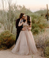 Blush Champagne Princess Wedding Dresses Vestido De noivas ZW456