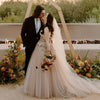 Blush Champagne Princess Wedding Dresses Vestido De noivas ZW456
