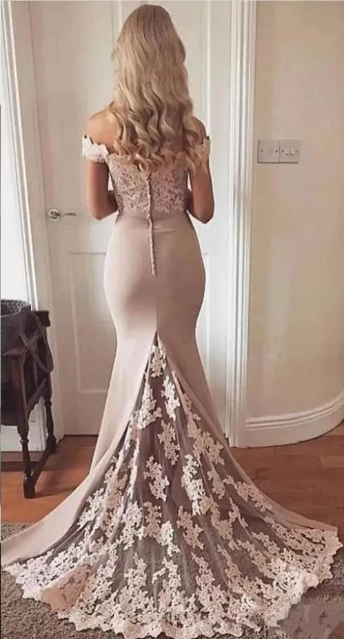 Dusty Pink Long Mermaid Lace Bridesmaid Dress TB1382 TANYA BRIDAL Dusty Pink Long Mermaid Lace Bridesmaid Dress TB1382 TANYA BRIDAL