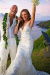 Lace Mermaid Bridal Wedding Gowns Sheer Neck DW193