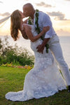 Lace Mermaid Bridal Wedding Gowns Sheer Neck DW193