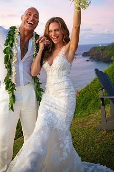Lace Mermaid Bridal Wedding Gowns Sheer Neck DW193