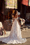 Lace A Line Boho Wedding Dresses  Champagne Lining  ZW562