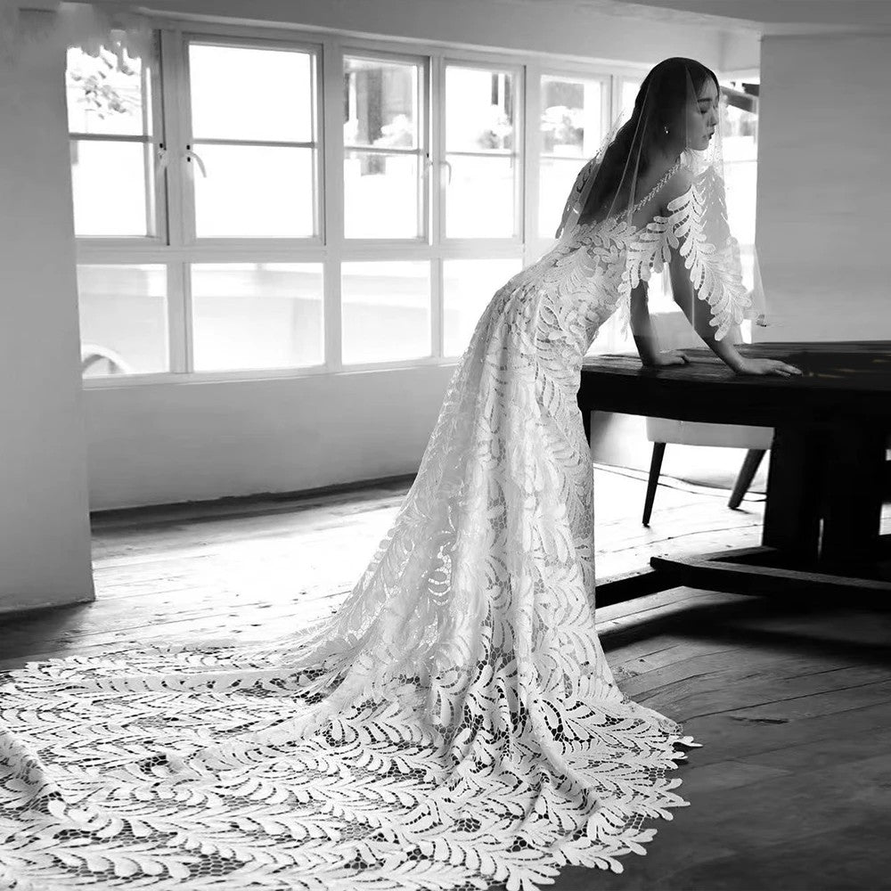 Lace Mermaid Wedding Dress Sexy Backless Noivas Chic ZW560 TANYA BRIDAL Lace Mermaid Wedding Dress Sexy Backless Noivas Chic ZW560 TANYA BRIDAL