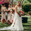 Unique butterfly Lace Wedding Dresses Elegant Mermaid Bridal Gowns Robe De Soriee Chic Wedding Fashion DW241