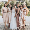 V-Neck Bohemian Beach Wedding Dresses Spaghetti Crystal Beaded Bridal Gowns
