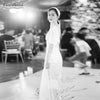 V- Neck Swing Silk Satin Wedding Dresses Elegant Simple Bridal gowns DW308