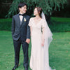 V- Neck Swing Silk Satin Wedding Dresses Elegant Simple Bridal gowns DW308