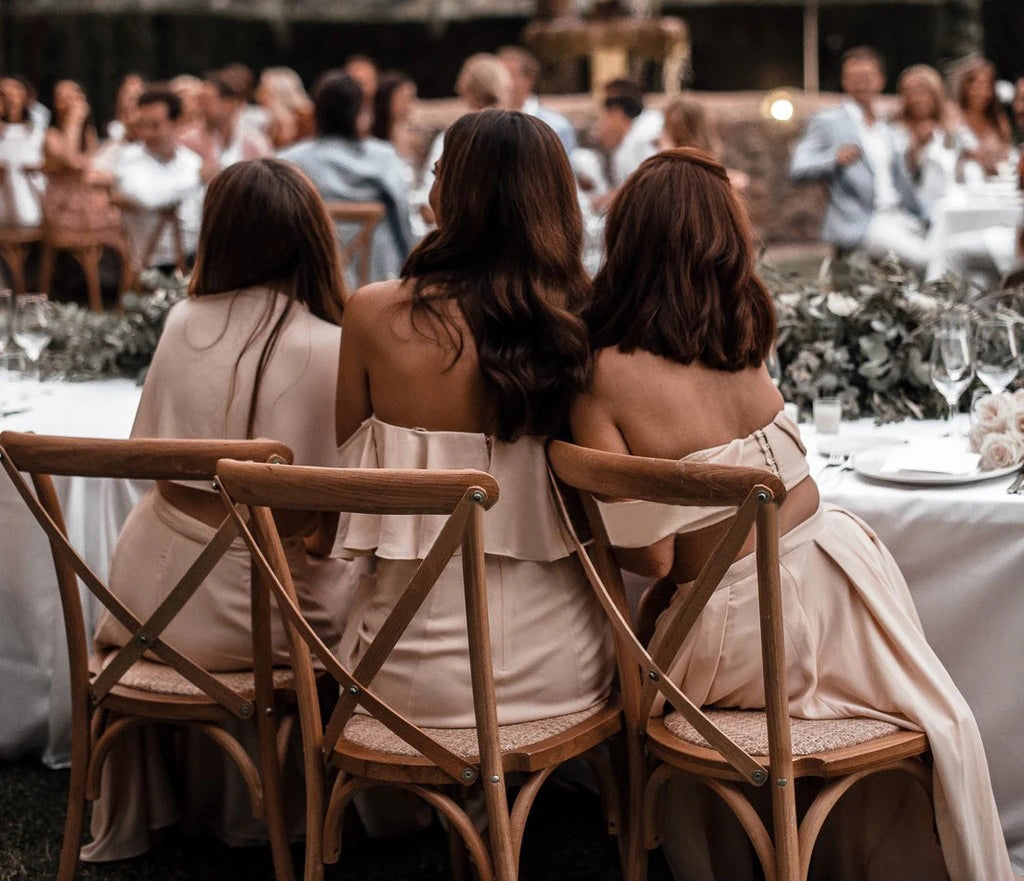 Chiffon Two Piece Bridesmaid Dresses Cheap Long Off The Shoulder Bride – TANYA BRIDAL Chiffon Two Piece Bridesmaid Dresses Cheap Long Off The Shoulder Bride – TANYA BRIDAL