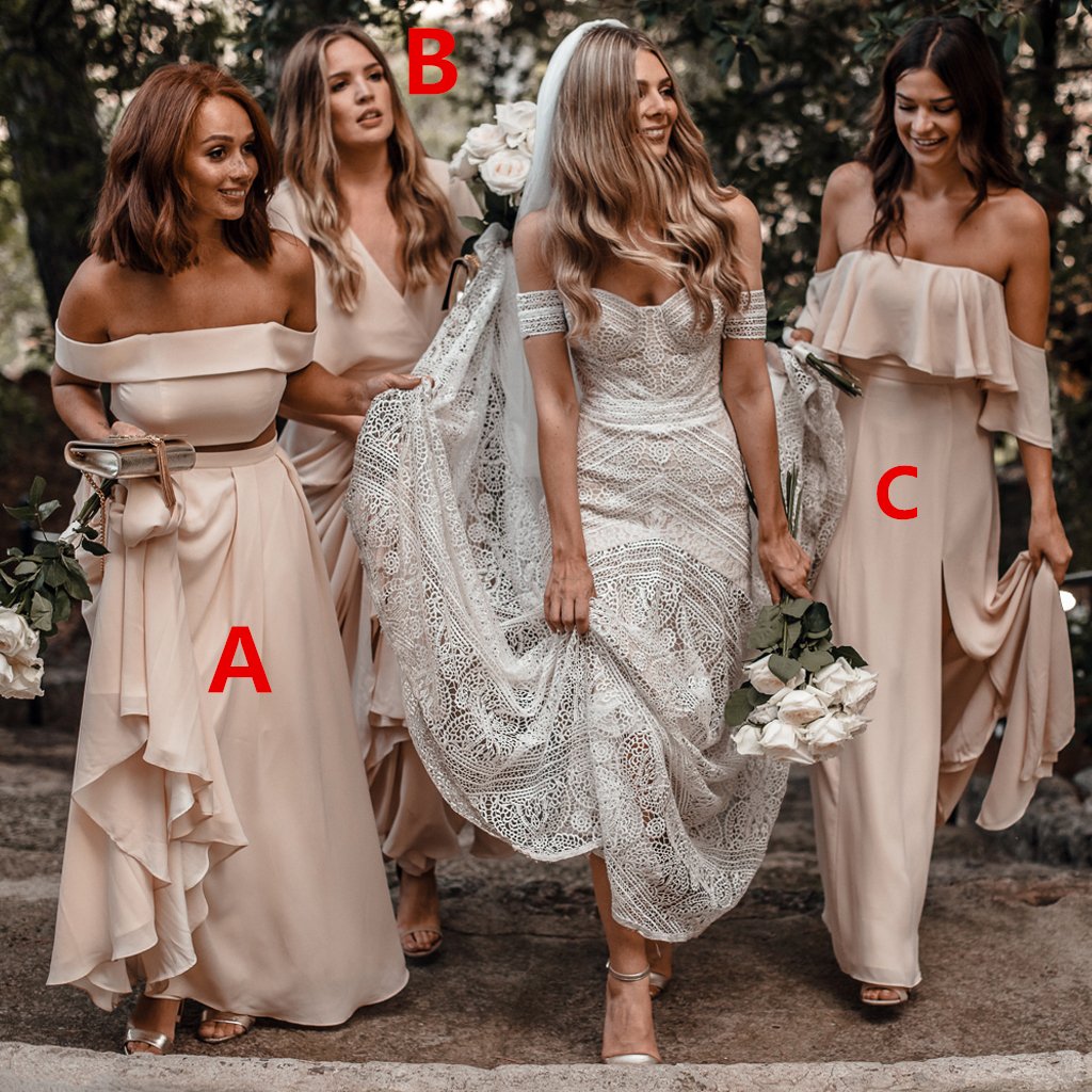off the rack bridesmaid dresses near me Off-the-Shoulder Satin A-Line Bridesmaid Dress