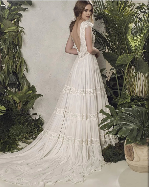 A-line Open Back Boho Wedding Dresses 218171512