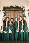 Dark Green Long Bridesmaid Dress