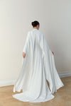Simple  Muslim Wedding Dress With Flare Cape