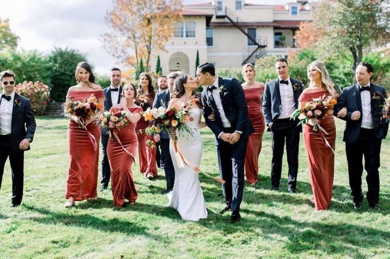 Mermaid Long Velvet Bridesmaid Dresses MBP38 – TANYA BRIDAL