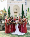 Mermaid Long Velvet Bridesmaid Dresses  MBP38