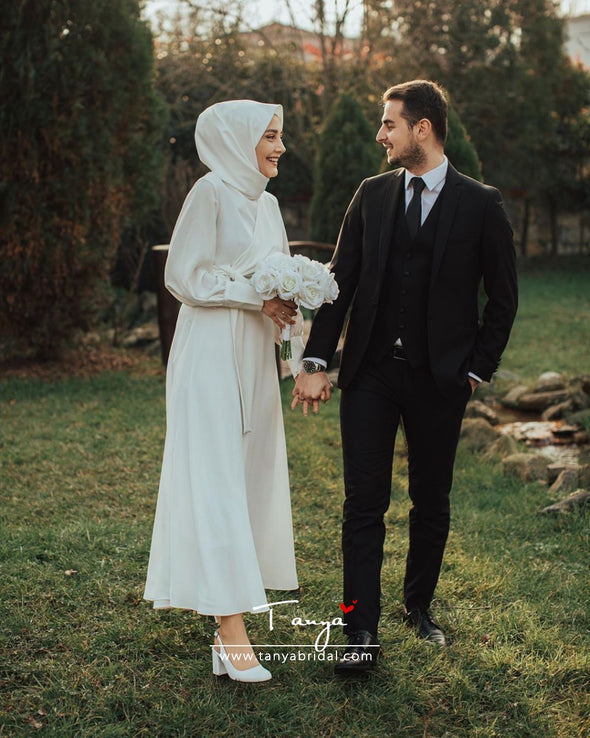 Simple Style Muslim Wedding Dress New Arrival DQG1114