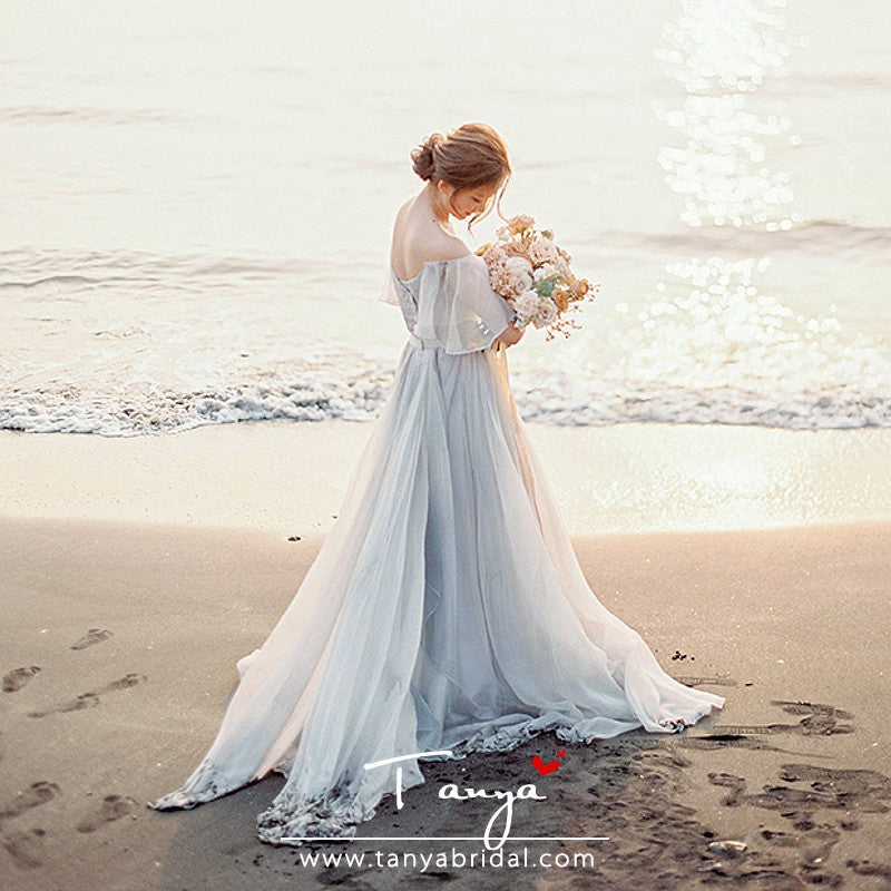 Bohemian Wedding Dress A Line Beach Style TBW36 TANYA BRIDAL Bohemian Wedding Dress A Line Beach Style TBW36 TANYA BRIDAL