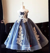 Blue Customized Flower Girl Dress for Wedding TBF018