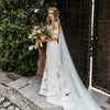 Vintage Spanish Wedding Dresses Grid yarn lace Bridal gowns ZW169