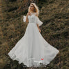 Lace Wedding Dress A Line Appliques Bohemian Bridal Dress Vestido De Noiva Wedding Gowns