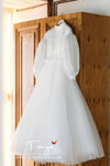 White Pearls Elegant Muslim Wedding Dresses DQG1118