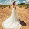 Classic White Point Long Wedding Dress Abito Da Sposa TBW18