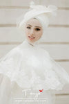 Muslim White Wedding Dresses With Wrap TBW25