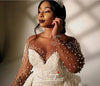 African Mermaid Wedding Dresses Overskirts Garden Country Bridal Gowns