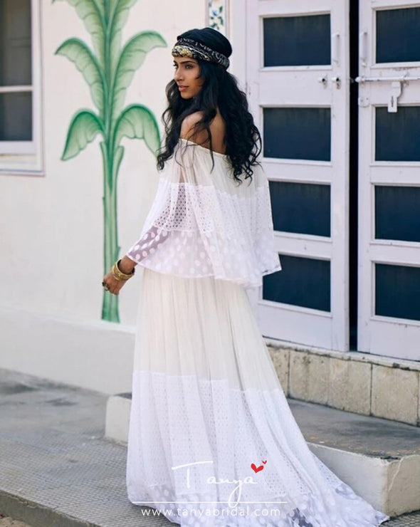 Sexy New Bohemian Boho Beach Wedding Dresses 2020 Off the Shoulder Lace Bridal Gowns vestidos de renda