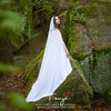 Wedding Bridal Cloak White Ivory Vanille Cape With Hood 2m length DJ015