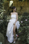 Classic A Line Satin Simple Wedding Dress TT427