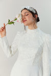 Elegant Long Sleeves Lace A Line Muslim Wedding Dresses