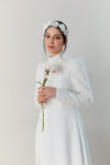 Elegant Long Sleeves Lace A Line Muslim Wedding Dresses