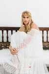 Sexy New Bohemian Boho Beach Wedding Dresses 2020 Off the Shoulder Lace Bridal Gowns vestidos de renda