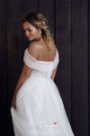 Simple Lace A-Line Wedding Dresses Zipper Back Beach Bohemian Ladies Wedding Gowns Amazing Tulle Bride's Wedding Party Dress